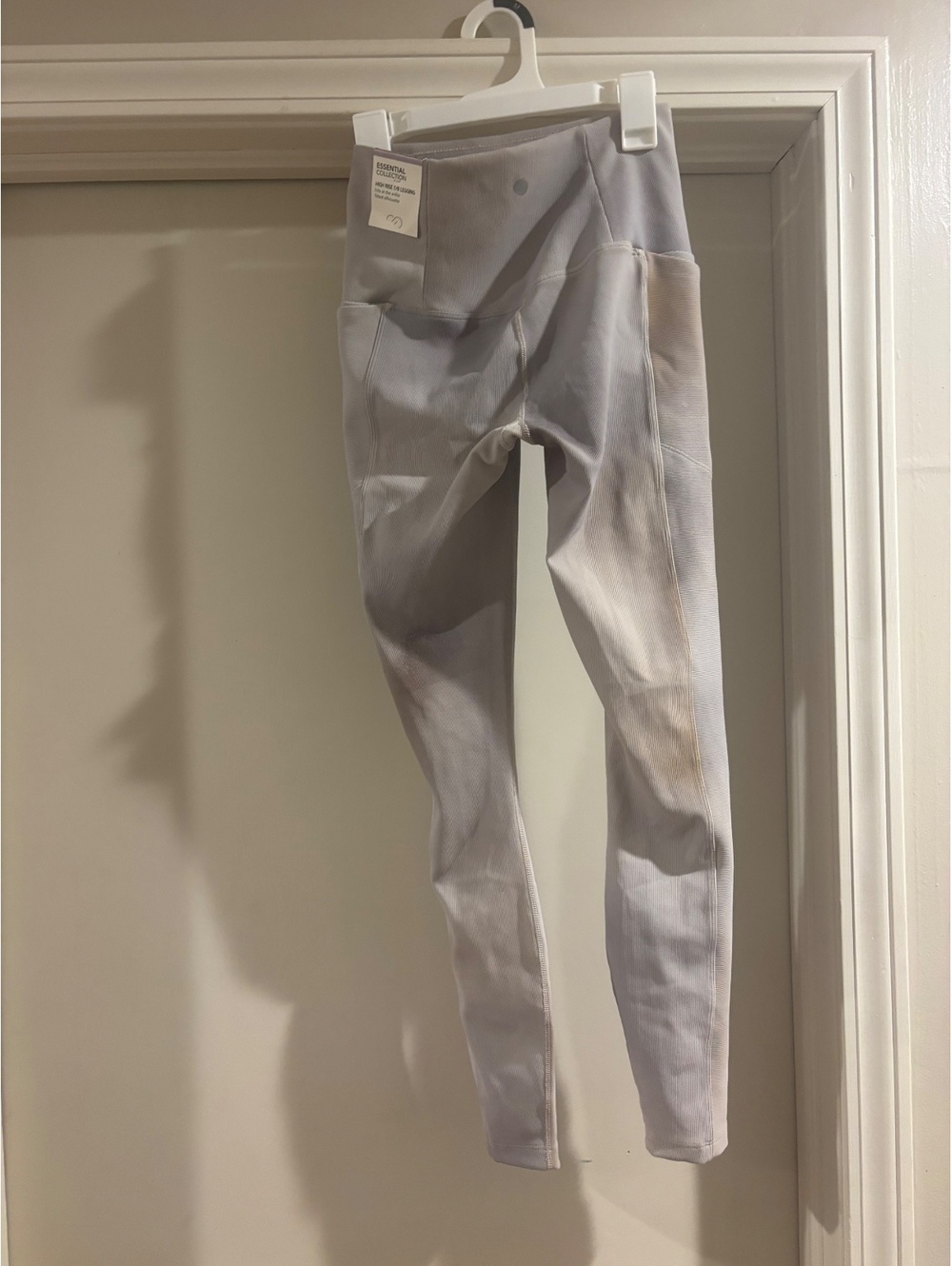 NWT CALIA Essential High Rise Ribbed 7/8 Leggings XS Taupe - Picture 2 of 8
